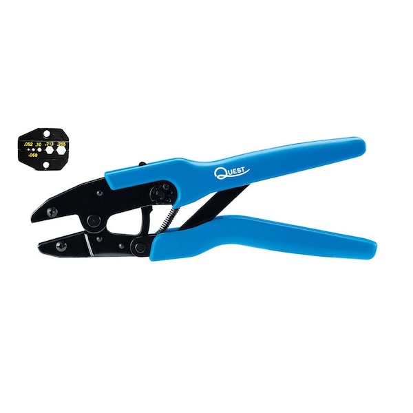 Coax Ratchet Crimp Tool - .255 in/.213 in/.068 in/.100 in/.052 in Bnc/Tnc/Mini-Uhf Rg-58/59/62